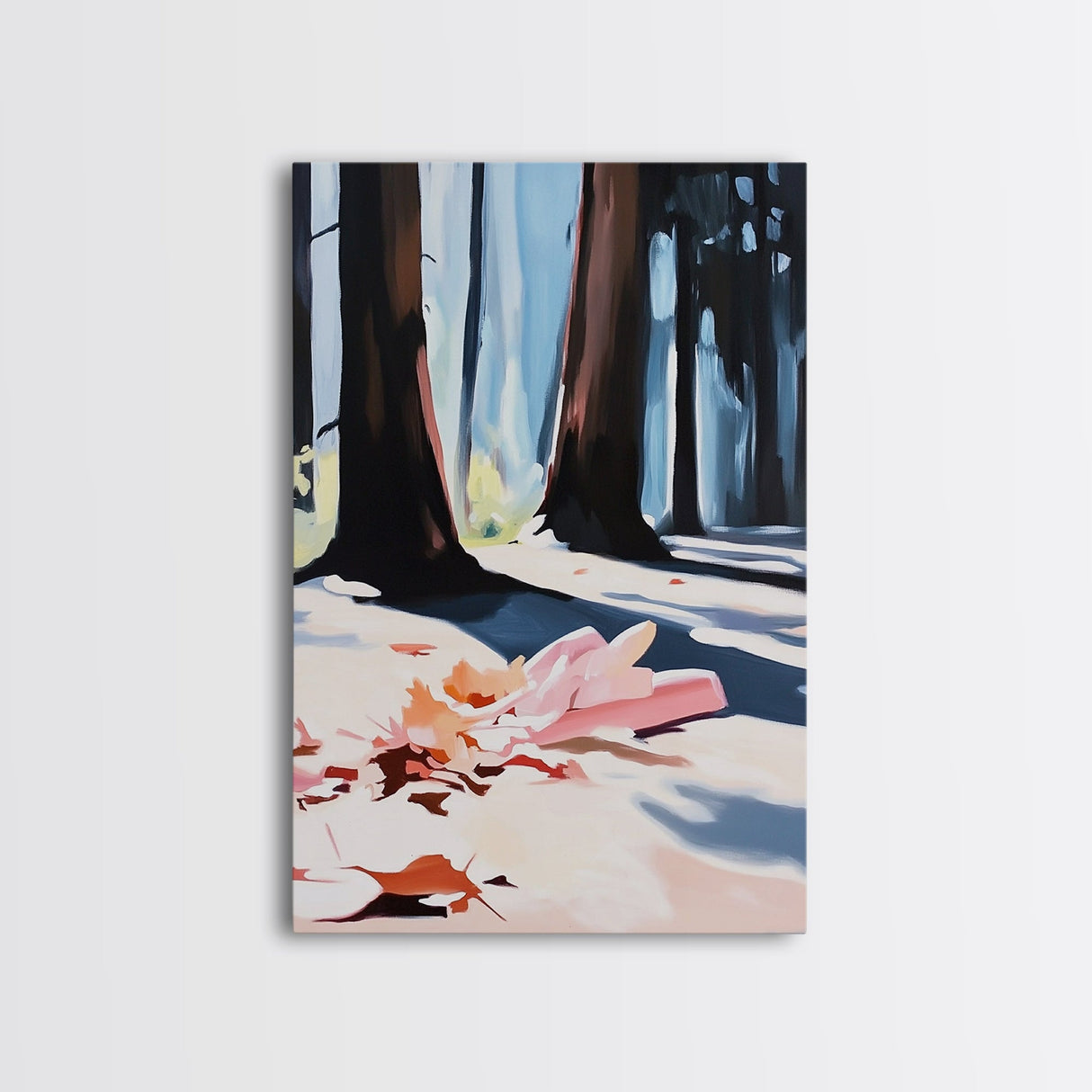 Autumn Forest, Fall Leaves, Cozy Aesthetic, Seasonal Art, Rustic Decor, Warm Tones, Nature Painting, Canvas Print, Living Room Wall Art
