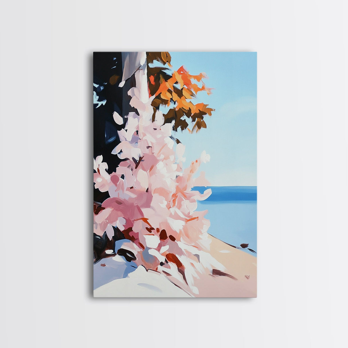 Fall Blossoms, Autumn Aesthetic, Warm Colors, Cozy Vibes, Framed Canvas Print, Living Room Wall Art, Seasonal Decor, Nature Inspired
