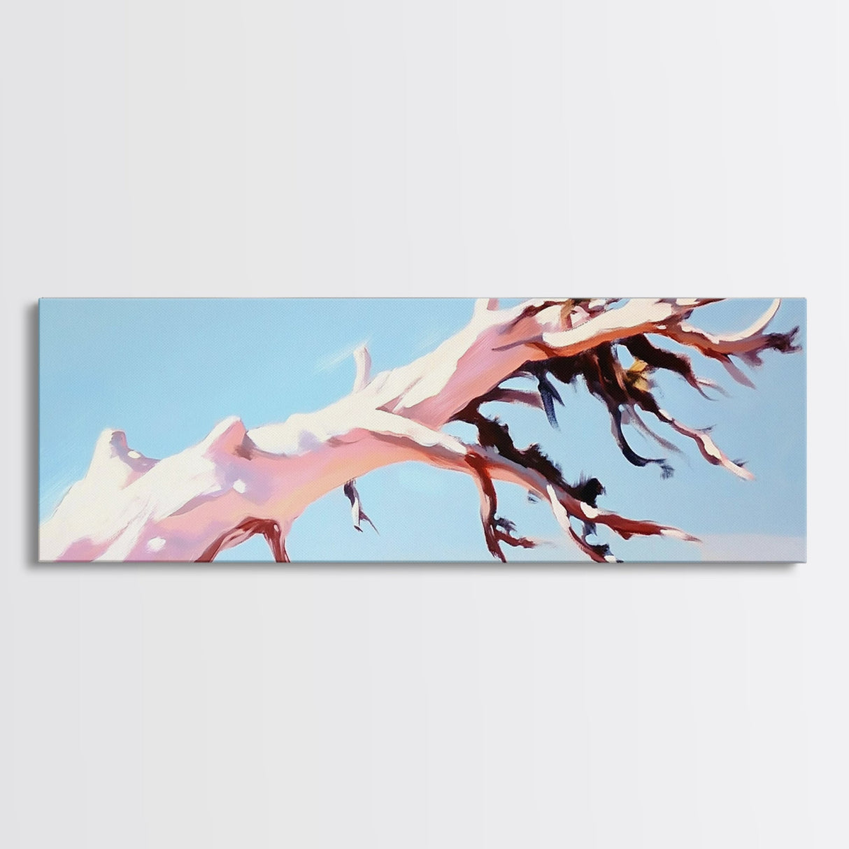 Desert Tree, Abstract Landscape, Earthy Tones, Canvas Print, Minimalist Nature Art, Living Room Wall Decor, Modern Boho Painting