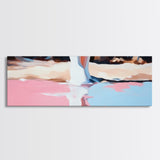 Pink Reflection, Abstract Art, Feminine Aesthetic, Soft Pastel Painting, Canvas Print, Minimalist Wall Art, Bedroom Wall Decor