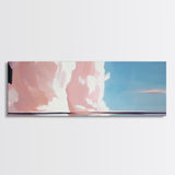 Pink Clouds, Ocean Reflection, Dreamy Sky, Framed Canvas Print, Surreal Landscape, Coastal Wall Art, Minimalist Decor, Bedroom Art