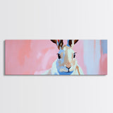 Bunny Portrait, Cute Animal Art, Soft Pastel Aesthetic, Whimsical Home Decor, Nursery Design, Easter Wall Decor, Framed Canvas Print