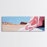 Desert Landscape, Modern Art, Living Room Wall Art, Framed Canvas Print, Minimalist Artwork, Neutral Decor, Southwest Wall Decor