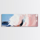 Rolling Wave, Ocean Motion, Coastal Energy, Surf Aesthetic, Canvas Print, Modern Beach Art, Living Room Wall Art, Nautical Decor