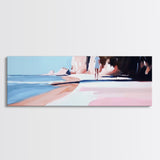 Shoreline, Ocean, Canvas Print, Coastal Aesthetic, Summer Art, Beach House Wall Art, Tranquil Nature Decor, Living Room Art