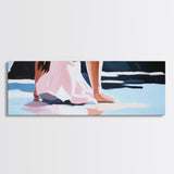 Reflections, Beach Walk, Minimalist Art, Framed Canvas Print, Modern Wall Art, Relaxing Decor, Contemporary Home, Living Room Artwork