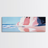 Clifftop Beach, Coastal Escape, Summer Art, Canvas Print, Ocean View Wall Art, Living Room Art, Beach Decor, Beach House Art
