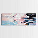 Blurred Reflection, Ocean Serenity, Abstract Art, Canvas Print, Soft Pastel Wall Art, Minimalist Coastal Decor, Tranquil Beach Scene