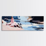 Riverside Serenity, Tranquil Landscape, Nature Lover Decor, Zen Aesthetic, Framed Canvas Print, Rustic Living Room Wall Art