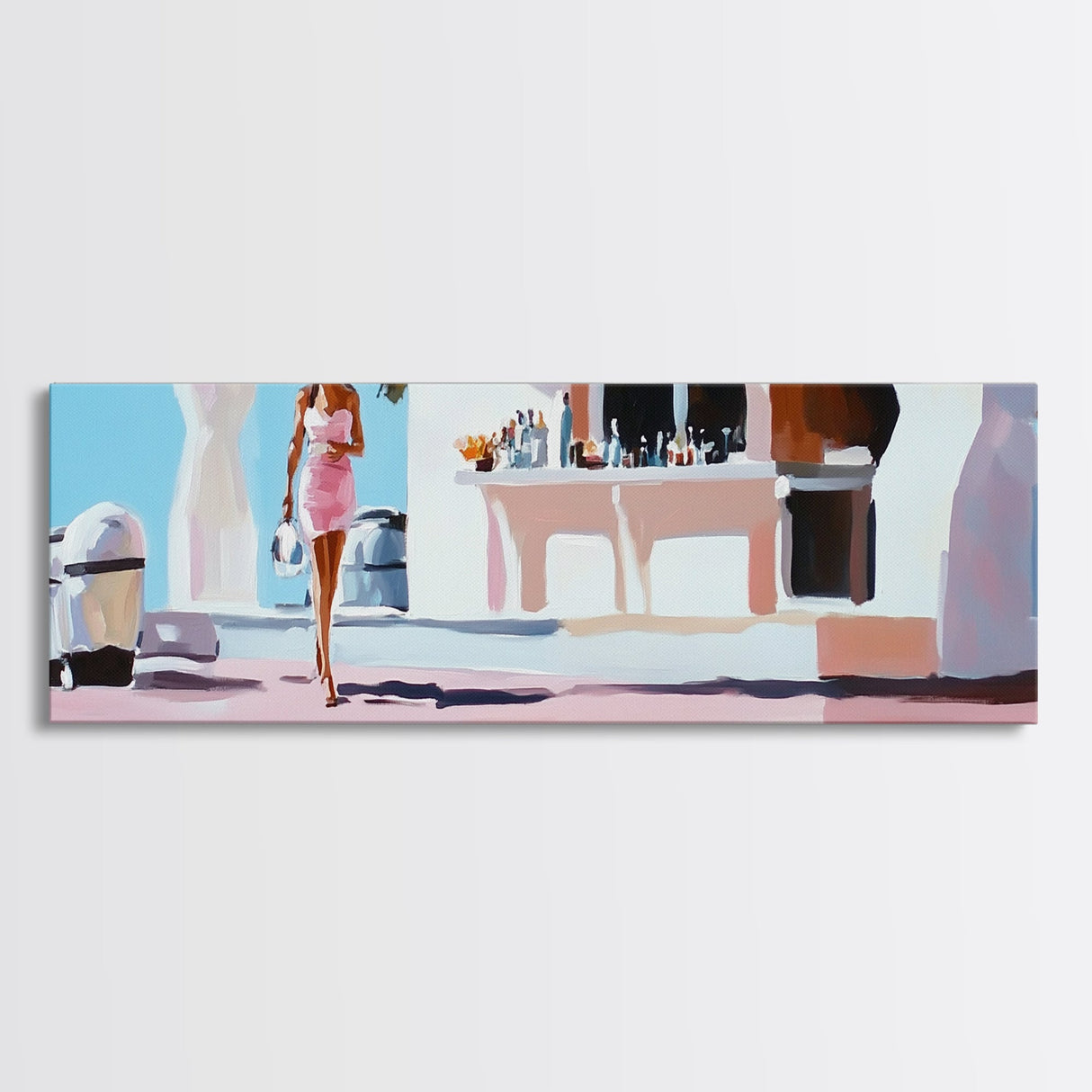 Elegant Woman, Luxury Fashion, High-End Lifestyle, Sophisticated Style, Framed Canvas Print, Glamorous Bedroom Wall Art