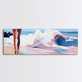 Ocean Waves, Serene Beach, Coastal Decor, Framed Canvas Print, Seascape Wall Art, Minimalist Art, Living Room Wall Art, Summer Aesthetic
