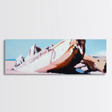 Shipwreck, Abandoned Boat, Nautical Art, Framed Canvas Print, Coastal Wall Art, Rustic Decor, Minimalist Print, Living Room Art