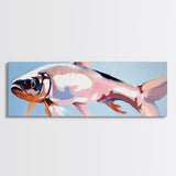 Fish, Ocean Wildlife, Coastal Art, Framed Canvas Print, Nautical Wall Art, Minimalist Decor, Beach House Art, Dining Room Art