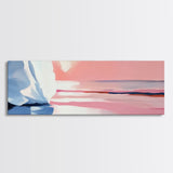 Blush Sky, Ocean Reflection, Pastel Landscape, Coastal Serenity, Canvas Print, Bedroom Wall Art, Modern Impressionist, Gift Idea