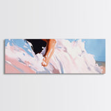 Abstract Ocean Waves, Coastal Wall Art, Beach Aesthetic, Pastel Seascape, Large Canvas Print, Minimalist Art, Living Room Decor