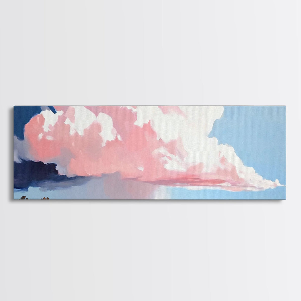 Stormy Sky Landscape, Dramatic Cloud Art, Modern Scenic Print, Nature Wall Art, Large Canvas Print, Minimalist Home Decor, Office Art
