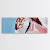 Coffee Beans Painting, Kitchen Wall Art, Warm Aesthetic Print, Coffeehouse Decor, Large Canvas Print, Modern Minimalist Art, Cafe Decor