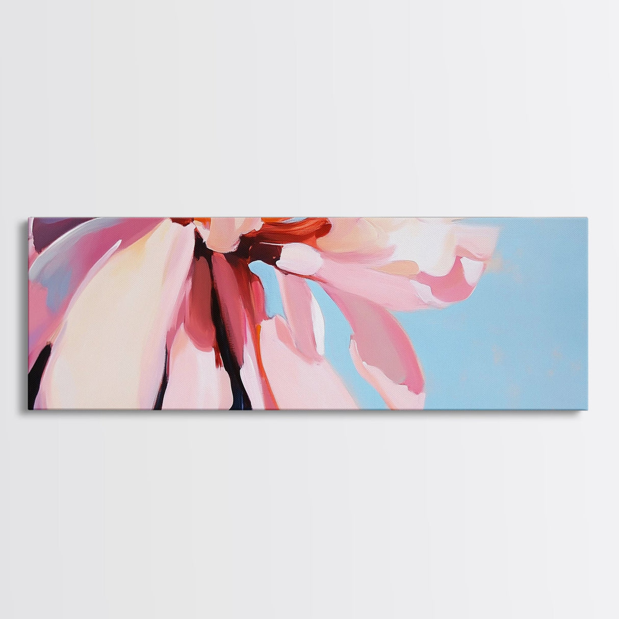 Pink Blossom, Floral Wall Art, Spring Bloom, Bedroom Decor, Pastel Aesthetic, Botanical Print, Framed Canvas Print, Modern Home Decor