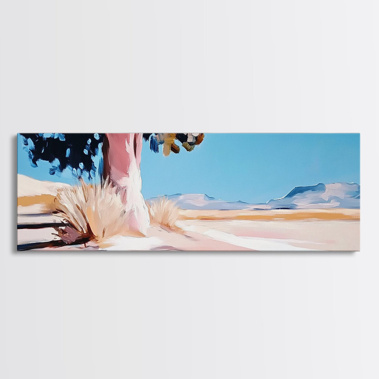Desert Tree, Sunset Landscape, Southwest Art, Modern Wall Decor, Canvas Print, Minimalist Art, Living Room Wall Art, Rustic Decor