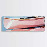 Pastel Waves, Beach Serenity, Coastal Minimalism, Framed Canvas Print, Ocean Abstract Art, Relaxing Seaside Decor, Nautical Wall Art