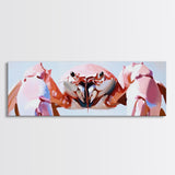 Pink Crab, Coastal Marine Art, Beach House Wall Decor, Framed Canvas Print, Nautical Aesthetic, Ocean Wildlife, Kitchen Wall Art