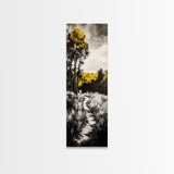 Autumn Trail, Golden Trees, Rustic Nature, Framed Canvas Print, Fall Wall Art, Country Home Decor, Warm Landscape Painting, Bedroom Art