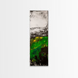 Abstract Meadow, Green Fields, Contemporary Landscape, Nature Inspired Art, Textured Painting, Rustic Wall Decor, Canvas Print