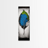 Vibrant Leaf, Nature Inspired Art, Modern Botanical, Colorful Foliage, Textured Wall Art, Minimalist Design, Canvas Print