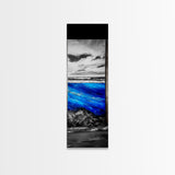 Ocean View, Blue Wave Art, Coastal Decor, Nautical Wall Art, Modern Abstract, Beach House Decor, Framed Canvas Print