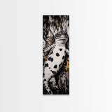 Spotted Lizard, Nature Wildlife, Animal Art, Black White Reptile, Rustic Wall Decor, Unique Home Art, Framed Canvas Print