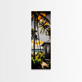 Tropical Escape, Palm Trees, Ocean Breeze, Canvas Print, Coastal Decor, Beach House Wall Art, Vacation Vibes, Relaxing Living Room Art