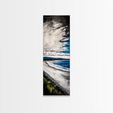 Blue Ocean Wave, Coastal Beach Scene, Nautical Seascape, Modern Abstract Art, Living Room Wall Decor, Canvas Print