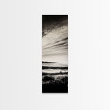 Black White, Seascape Art, Coastal Print, Framed Canvas Print, Monochrome Wall Art, Beach House Decor, Large Art, Living Room Artwork