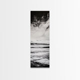 Monochrome Seascape, Minimalist Ocean Art, Black White Canvas Print, Coastal Home Decor, Large Wall Art, Beach Painting, Modern Artwork
