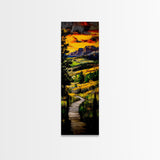 Sunset Path, Vibrant Landscape, Canvas Print, Sunset Art, Autumn Wall Decor, Nature Lover Gift, Rustic Home Art, Living Room Wall Art