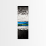 Wave Painting, Black and White Ocean Art, Coastal Wall Decor, Nautical Artwork, Modern Seascape, Beach House Living Room Art, Canvas Print