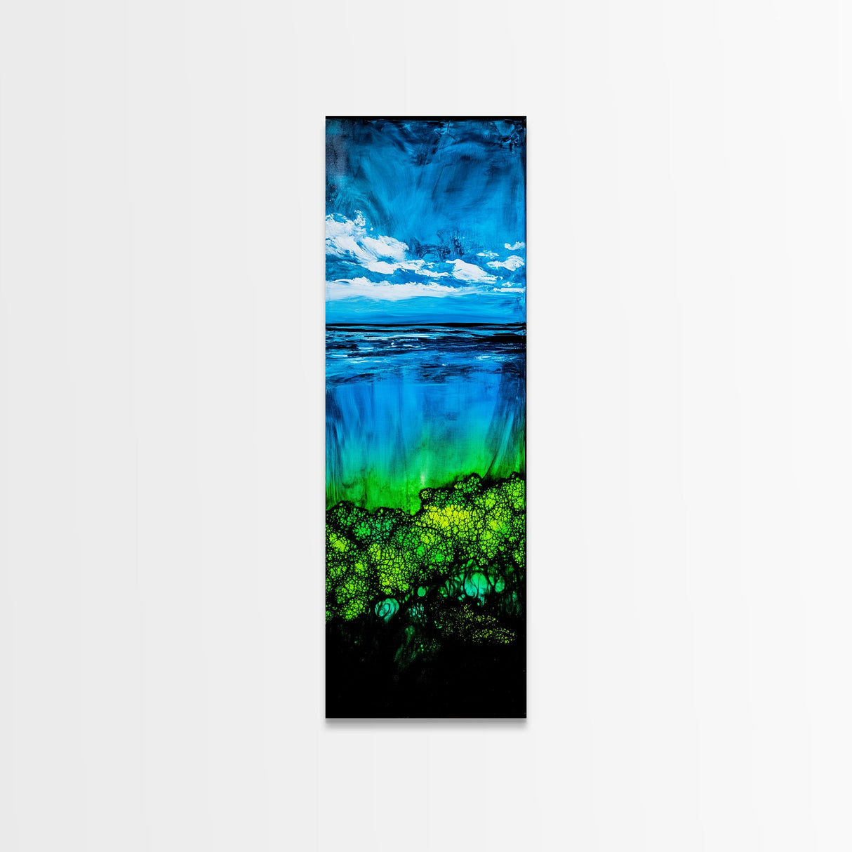 Ocean View, Tropical Water Scene, Coastal Home Art, Blue Green Landscape, Relaxing Beach Aesthetic, Tranquil Home, Canvas Print