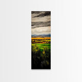 Rolling Fields, Golden Hills, Autumn Landscape, Rustic Home Decor, Living Room Art, Framed Canvas Print, Nature Wall Art