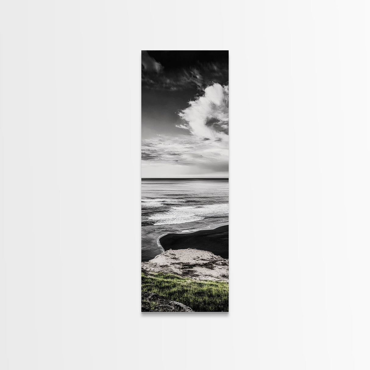 Tranquil Ocean, Minimalist Seascape, Black and White Wall Art, Coastal Serenity, Beach Photography, Canvas Print, Modern Home Decor