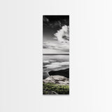 Tranquil Ocean, Minimalist Seascape, Black and White Wall Art, Coastal Serenity, Beach Photography, Canvas Print, Modern Home Decor