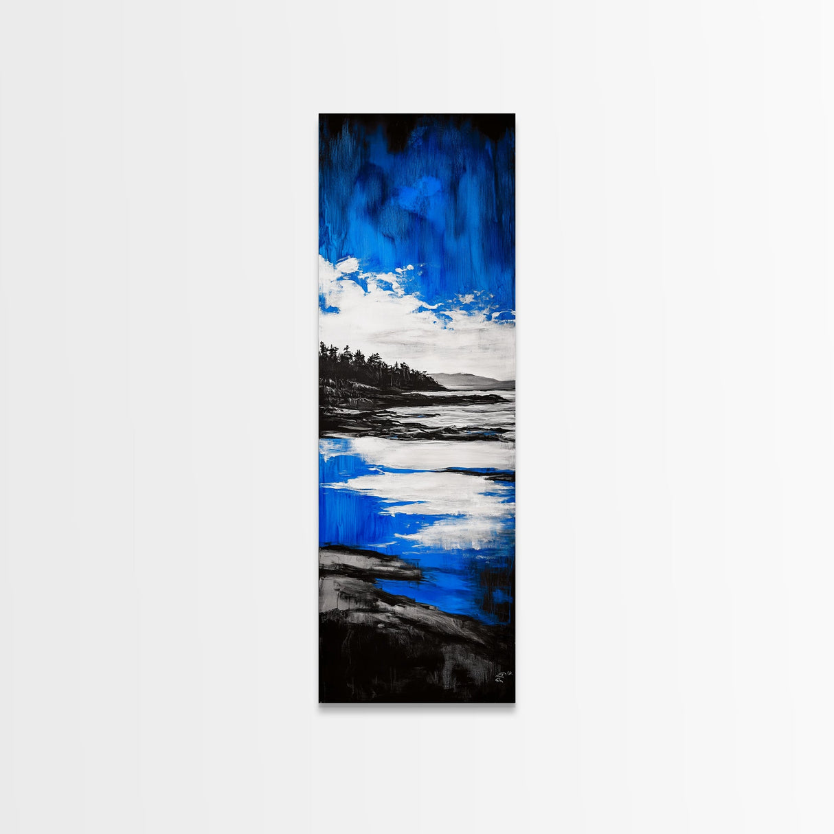 Coastal Serenity, Blue Ocean, Seascape, Canvas Print, Beach House Decor, Modern Wall Art, Minimalist Art, Living Room Wall Art