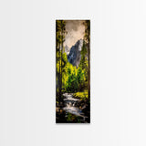 Mountain Escape, Waterfall Art, Forest Landscape, Framed Canvas Print, Nature Wall Art, Rustic Home Decor, Lodge Wall Art