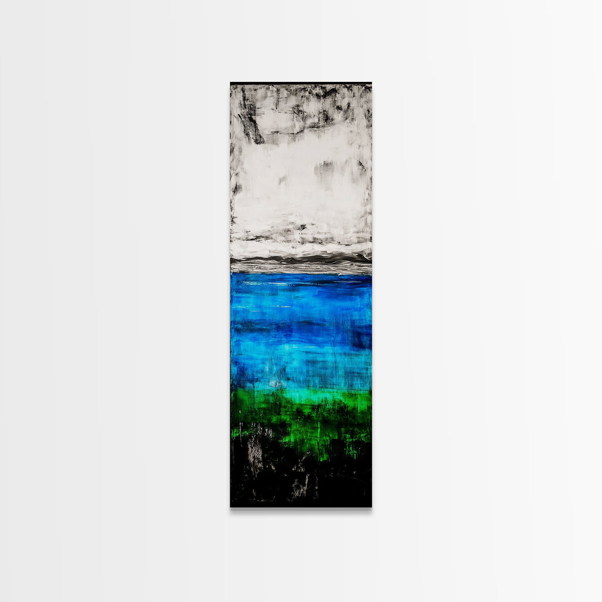 Ocean Horizon, Minimalist Seascape, Coastal Wall Art, Canvas Print, Tranquil Blue Tones, Beach House Decor, Modern Home Artwork