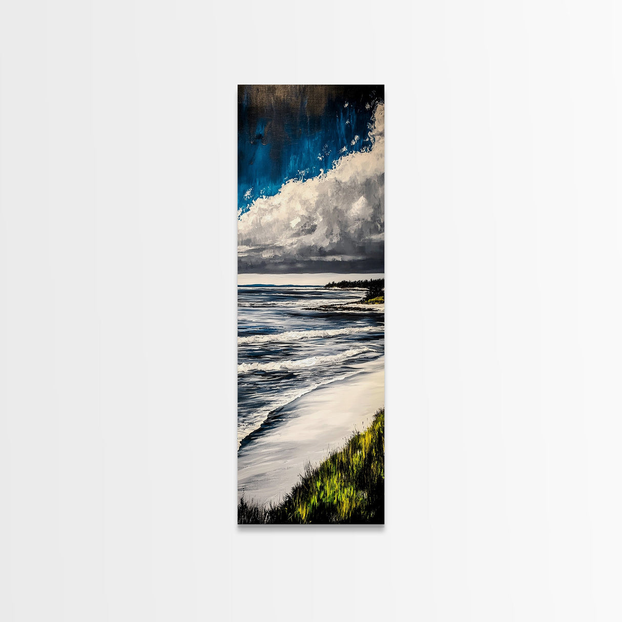 Coastal Blue, Canvas Print, Ocean Painting, Beach House Wall Art, Modern Seascape, Nautical Art, Office Wall Decor, Contemporary Artwork