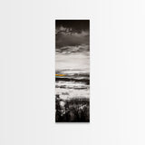 Moody Landscape Art, Black and White Painting, Nature Inspired Wall Decor, Rustic Home Accent, Modern Minimalist Style, Canvas Print