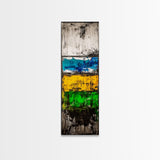 Colorful Abstract, Bold Textures, Vibrant Expression, Framed Canvas Print, Contemporary Wall Art, Living Room or Office Artwork