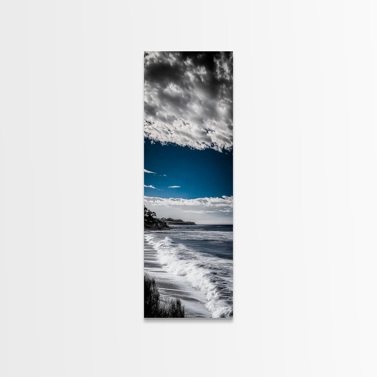 Blue Ocean Waves, Coastal Wall Art, Seascape Photography, Modern Beach Decor, Nautical Art, Living Room Wall Art, Canvas Print