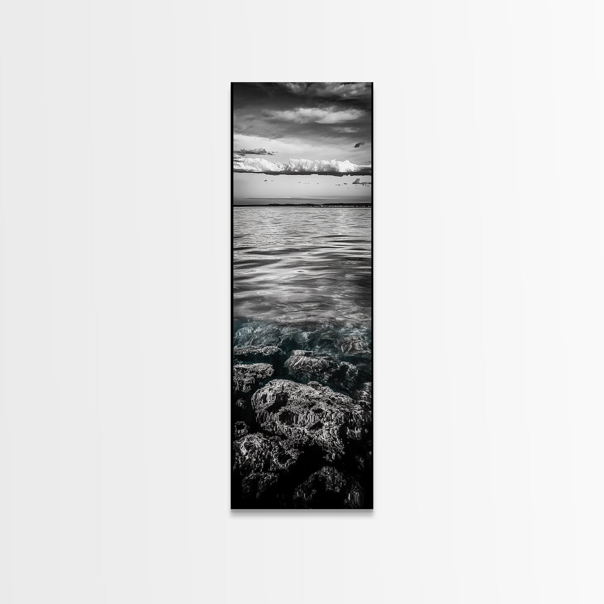Ocean Depths, Coastal Art, Black and White Photography, Canvas Print, Beach Wall Art, Nautical Decor, Ocean Print, Modern Home Decor