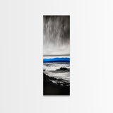 Stormy Waves, Dramatic Seascape, Black and White Art, Framed Canvas Print, Coastal Wall Art, Nautical Home Decor, Minimalist Seascape