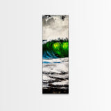 Ocean Wave, Bold Abstract Seascape, Coastal Wall Art, Framed Canvas Print, Modern Home Decor, Beach Inspired Artwork, Statement Piece